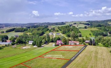 Działka budowana widokowa Glinik 1100m2